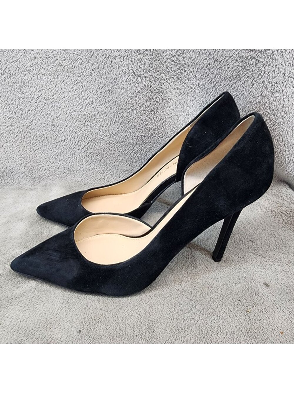 Boston Proper Shoes Womens Size 7.5 Viennese Black Suede Heels
